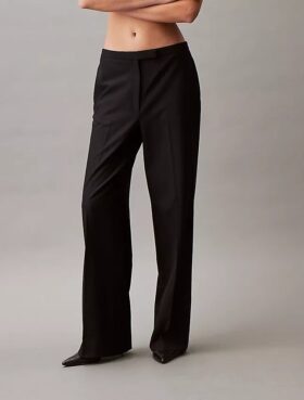 Elegante Stretch-Hose mit weitem Bein