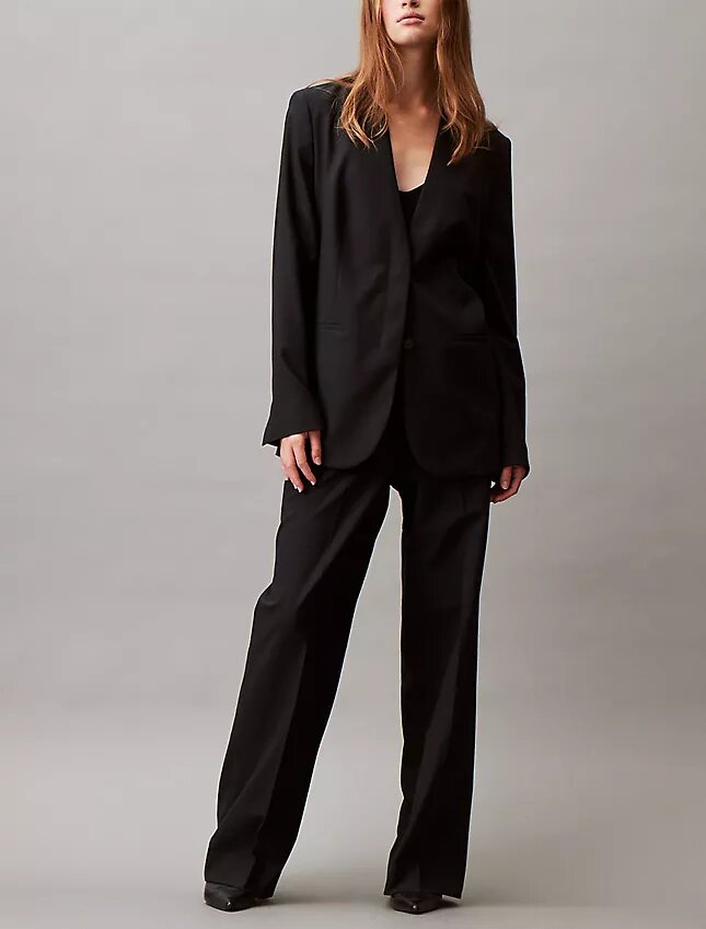 Elegante Stretch-Hose mit weitem Bein Elegante Stretch-Hose mit weitem Bein
