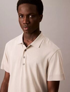 Feinstrick-Poloshirt aus Lyocell-Mischung