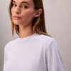 Feinstrick-T-Shirt mit Stehkragen