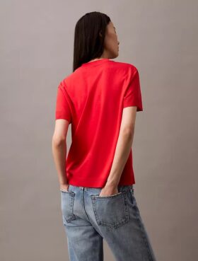 Feinstrick-T-Shirt mit Stehkragen