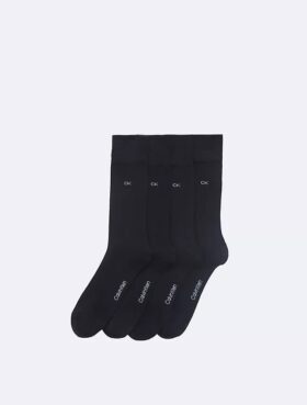 Flachgestrickte Logo-Socken, 4er-Pack