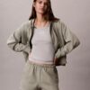 Fleece-Hoodie mit Reißverschluss und Monogram Fleece-Hoodie mit Reißverschluss und Monogram