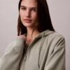 Fleece-Hoodie mit Reißverschluss und Monogram Fleece-Hoodie mit Reißverschluss und Monogram