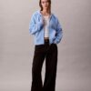 Fleece-Hoodie mit Reißverschluss und Monogram Fleece-Hoodie mit Reißverschluss und Monogram