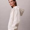 Fleece-Hoodie mit Reißverschluss und Monogram Fleece-Hoodie mit Reißverschluss und Monogram