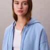 Fleece-Hoodie mit Reißverschluss und Monogram Fleece-Hoodie mit Reißverschluss und Monogram