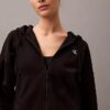 Fleece-Hoodie mit Reißverschluss und Monogram Fleece-Hoodie mit Reißverschluss und Monogram