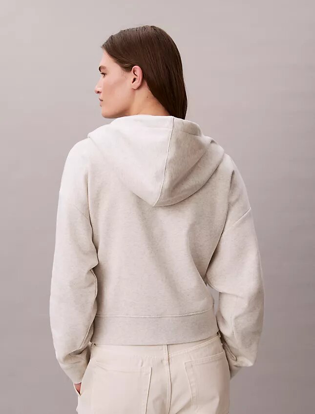 Fleece-Hoodie mit Reißverschluss und Monogram Fleece-Hoodie mit Reißverschluss und Monogram