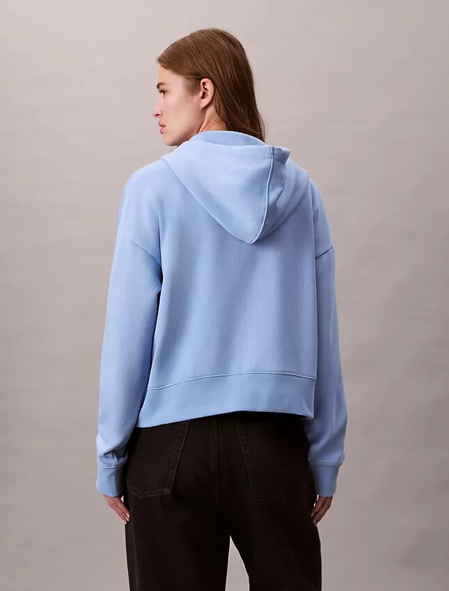 Fleece-Hoodie mit Reißverschluss und Monogram Fleece-Hoodie mit Reißverschluss und Monogram
