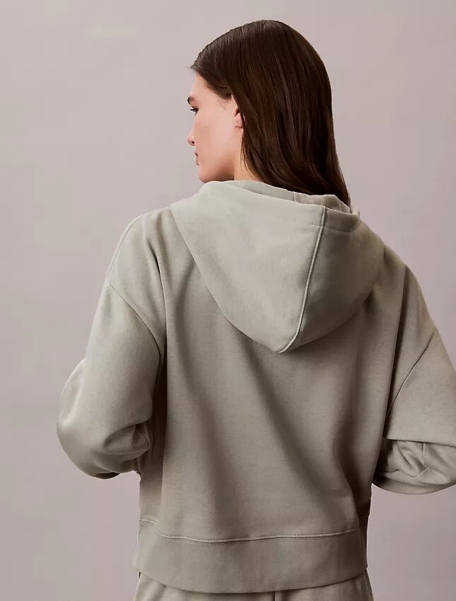 Fleece-Hoodie mit Reißverschluss und Monogram Fleece-Hoodie mit Reißverschluss und Monogram
