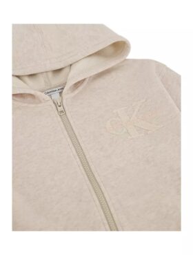 Fleece-Kapuzenpullover mit Reißverschluss für Mädchen