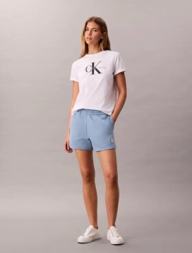 Fleece-Shorts mit Monogram