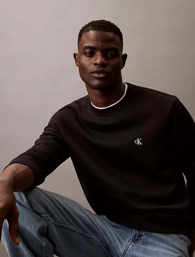 Fleece-Sweatshirt mit Rundhalsausschnitt und Archiv-Logo Fleece-Sweatshirt mit Rundhalsausschnitt und Archiv-Logo