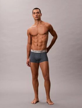 Gebürstete Mikrofaser-Stretch-Low Rise Trunk-Boxershorts