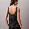 Gehäkeltes Baumwoll-Tanktop mit Perlenverzierung