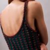 Gehäkeltes Minikleid mit Perlenverzierung
