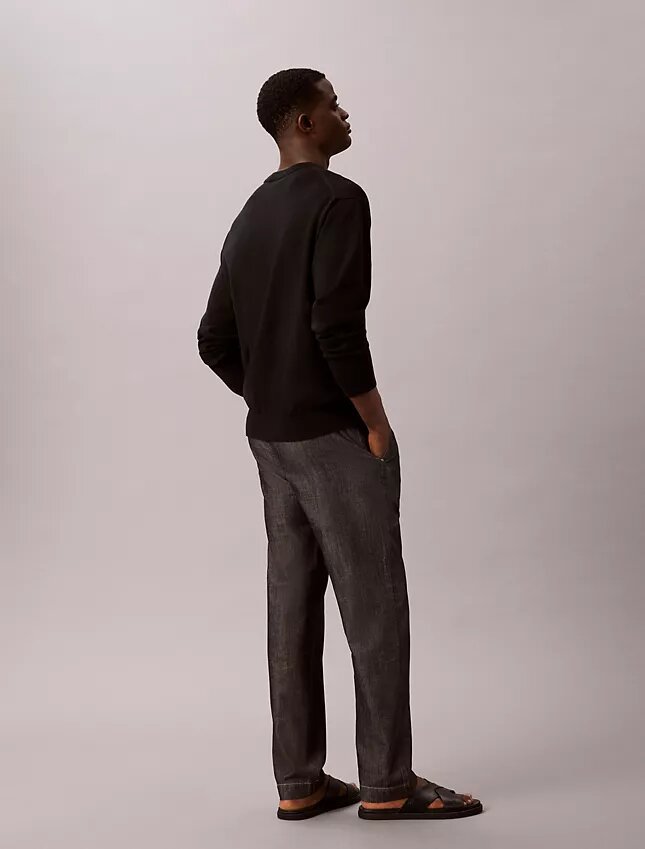 Gerade Chambray-Hose zum Hineinschlüpfen Gerade Chambray-Hose zum Hineinschlüpfen