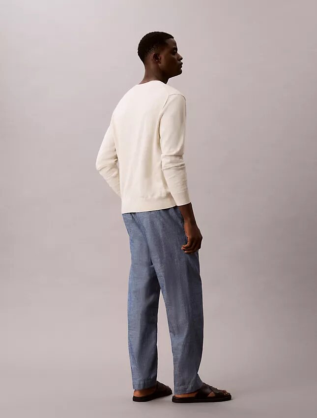 Gerade Chambray-Hose zum Hineinschlüpfen Gerade Chambray-Hose zum Hineinschlüpfen