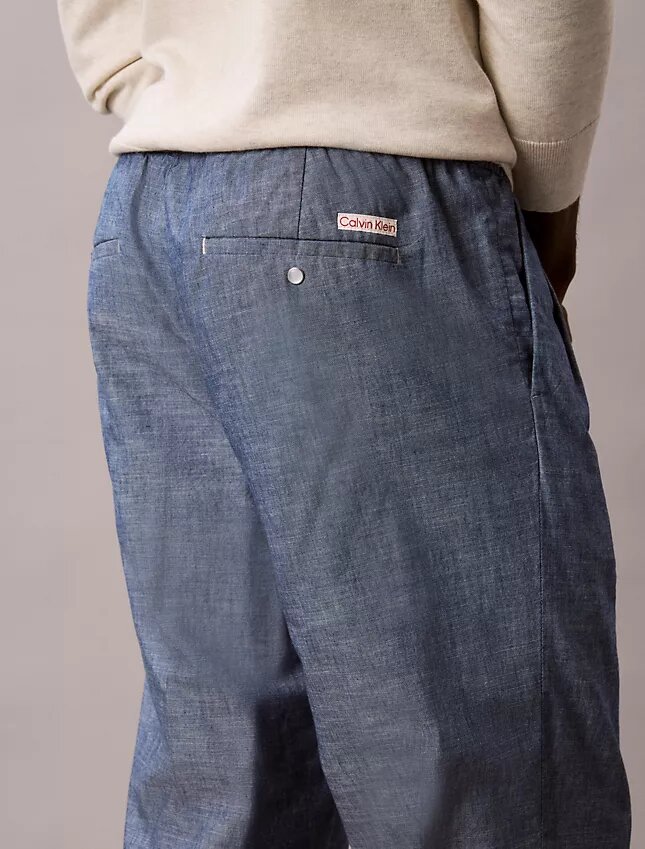 Gerade Chambray-Hose zum Hineinschlüpfen Gerade Chambray-Hose zum Hineinschlüpfen