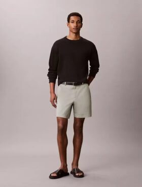 Gerade geschnittene Shorts aus Cotton Stretch