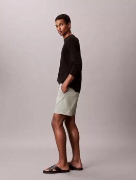 Gerade geschnittene Shorts aus Cotton Stretch