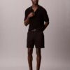 Gerade geschnittene Shorts aus Cotton Stretch