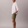 Gerade Seersucker-Shorts mit Gummizug, 18 cm