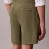 Gerade Seersucker-Shorts mit Gummizug, 18 cm