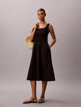 Gerafftes Midikleid