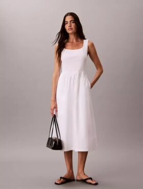 Gerafftes Midikleid
