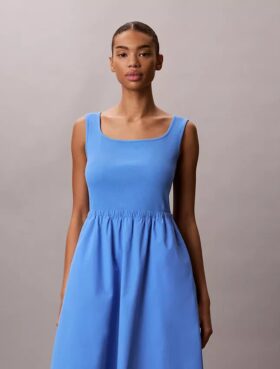 Gerafftes Midikleid