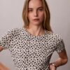 Gerafftes, schmal geschnittenes T-Shirt