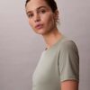 Gerafftes, schmal geschnittenes T-Shirt