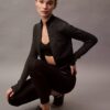 Gerippte, sportliche, kurze Jacke Gerippte, sportliche, kurze Jacke