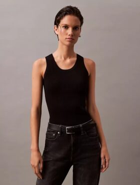 Geripptes Baumwoll-Tanktop