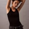 Geripptes Baumwoll-Tanktop Geripptes Baumwoll-Tanktop