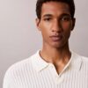 Geripptes Sweater-Poloshirt Geripptes Sweater-Poloshirt