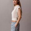 Gestreifte Shorts aus Baumwollpopeline Gestreifte Shorts aus Baumwollpopeline