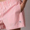 Gestreifte Shorts aus Baumwollpopeline Gestreifte Shorts aus Baumwollpopeline