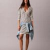 Gestreiftes Minikleid mit Rippbündchen Gestreiftes Minikleid mit Rippbündchen