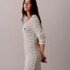 Gestreiftes Minikleid mit Rippbündchen Gestreiftes Minikleid mit Rippbündchen