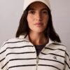 Gestreiftes Monogram-Frottee-Cropped-Oberteil