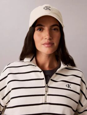 Gestreiftes Monogram-Frottee-Cropped-Oberteil