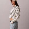 Gestreiftes Monogram-Frottee-Cropped-Oberteil
