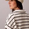 Gestreiftes Monogram-Frottee-Cropped-Oberteil