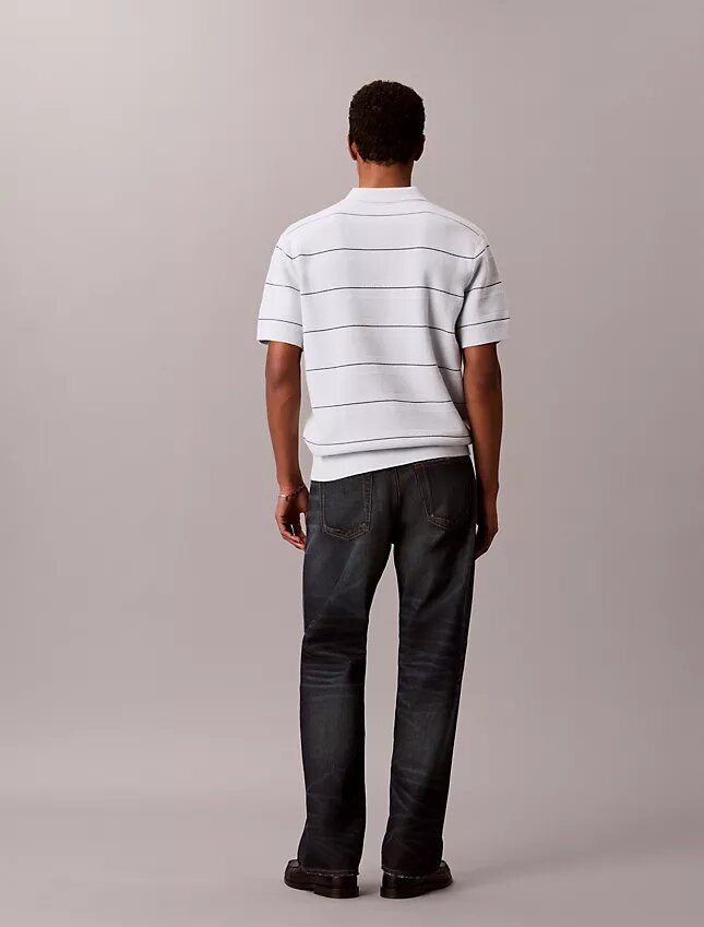 Gestreiftes Polohemd aus Baumwolle Gestreiftes Polohemd aus Baumwolle