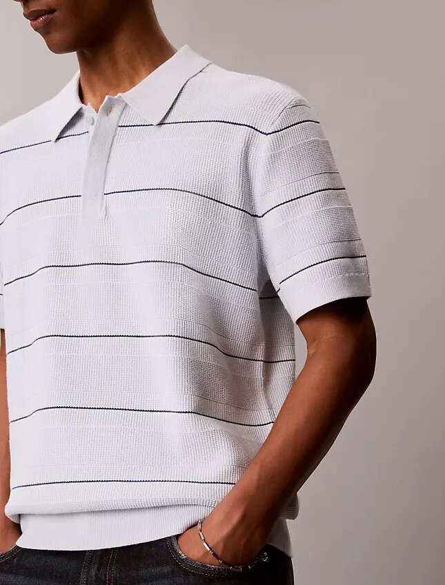 Gestreiftes Polohemd aus Baumwolle Gestreiftes Polohemd aus Baumwolle