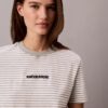 Gestreiftes T-Shirt mit CK-Logo