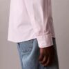 Gewaschenes Popeline-Hemd mit lockerer Passform und Button-Down-Kragen